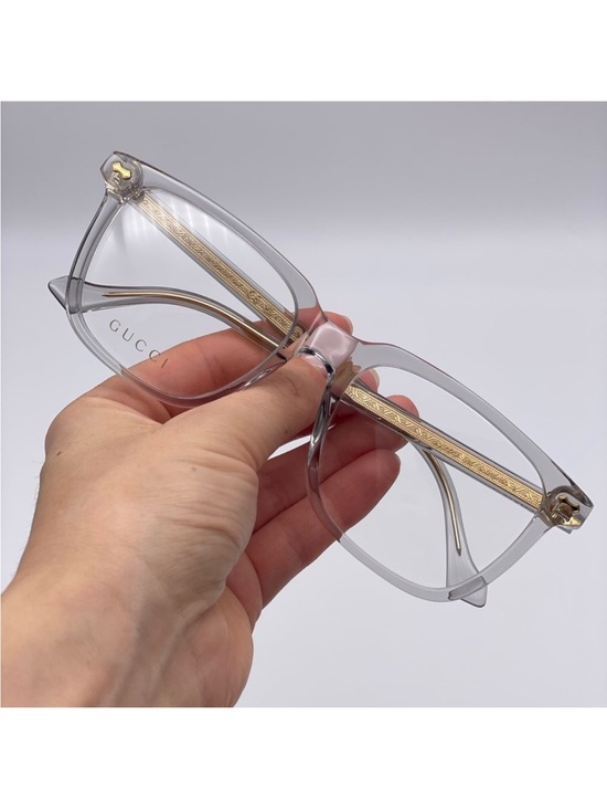 Gucci Other - AUTHENTIC Gucci Transparent Frame with Gold-Trim Women's Glasses
